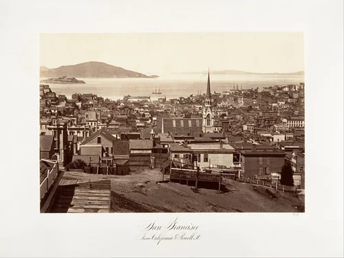 San Francisco, from California and Powell Street by Carleton E. Watkins, photograph, 1864