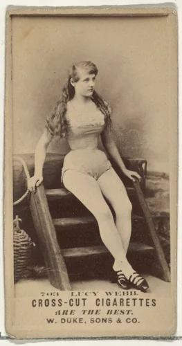 Card Number 703, Lucy Webb, from the Actors and Actresses series (N145-3) issued by Duke Sons & Co. to promote Cross Cut Cigarettes by W. Duke, Sons & Co., photograph, 1880-1889