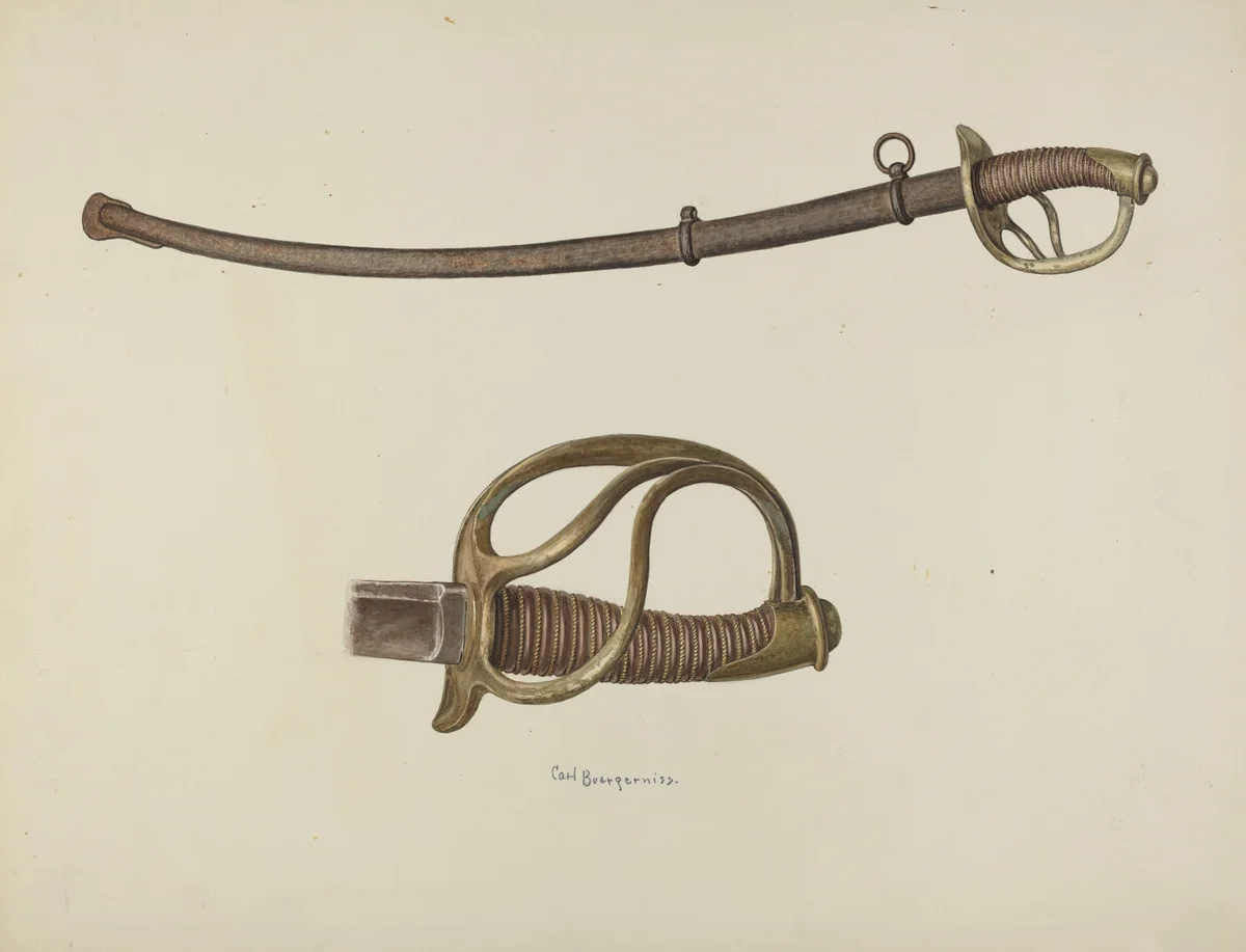 Sabre by Carl Buergerniss, index of american design, 1942