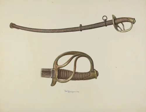 Sabre by Carl Buergerniss, index of american design, 1942