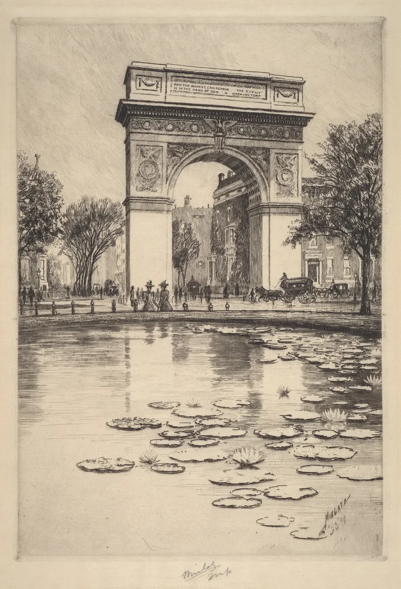 Washington Arch by Charles Frederick William Mielatz, print, 1909