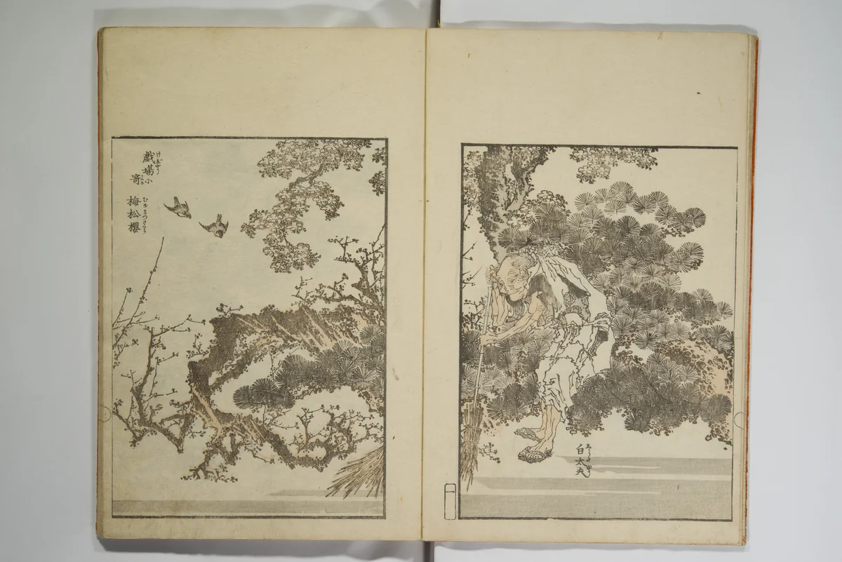 Picture Album Transmitting the Spirit: The Hokusai Drawing Style (Denshin gafu Hokusai gashiki) by Katsushika Hokusai (葛飾 北斎), book, 1819