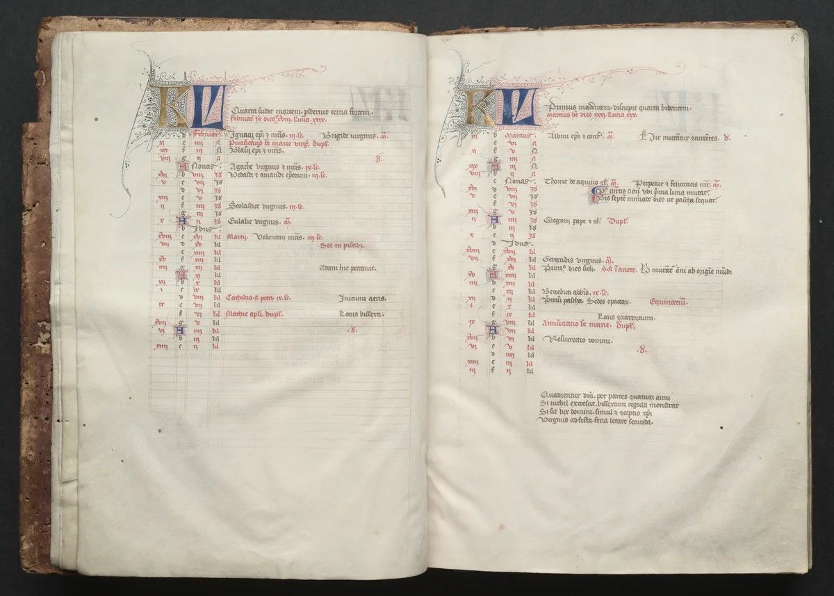 The Gotha Missal: Fol. 6r, Text by Master of the Boqueteaux, book, 1370-1380