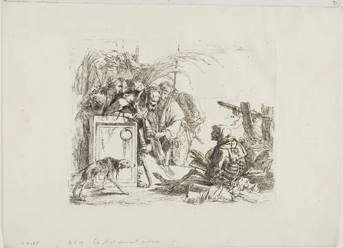 Death Giving Audience, from Capricci by Giovanni Battista Tiepolo, print, 1740-1750