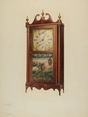 Shelf Clock by Frank Wenger, index of american design, 1939