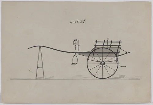 Village Cart #3629 by Brewster & Co., drawing, 1880