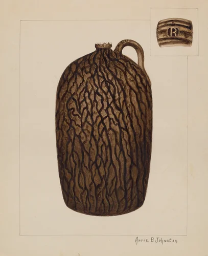 Stoneware Jar by Annie B. Johnston, index of american design, 1937