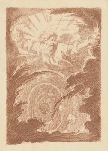 God the Father Creating the Heavens by Jean-Charles François, print, 1760