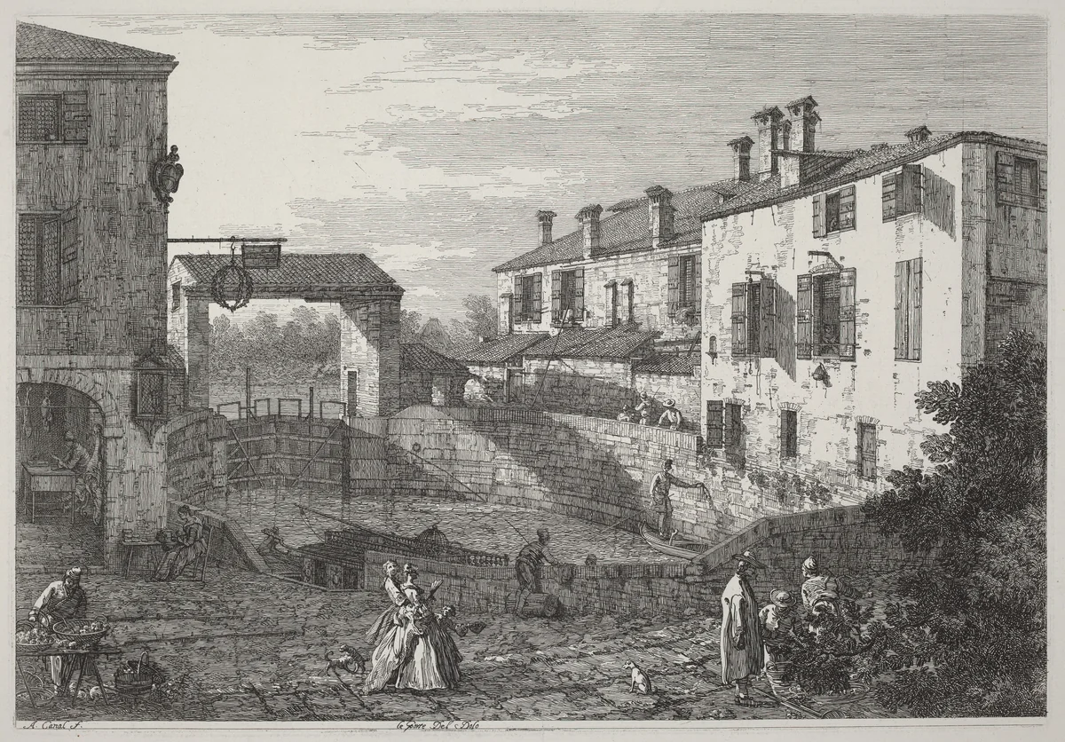 Le Porte Del Dolo by Canaletto, print, 1735-1746