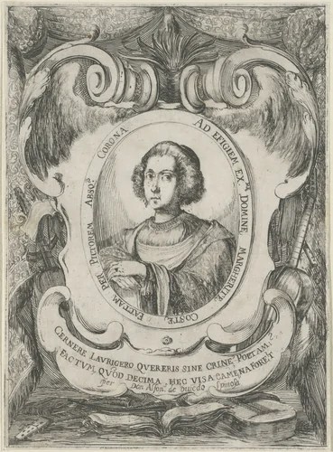Portret van Marguerite Costa by Stefano della Bella, print, 1620-1664