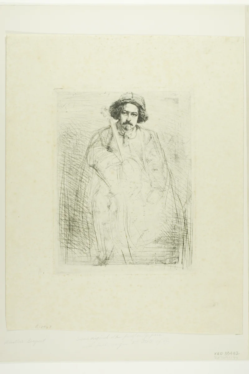 J. Becquet, Sculptor by James McNeill Whistler, print, 1859