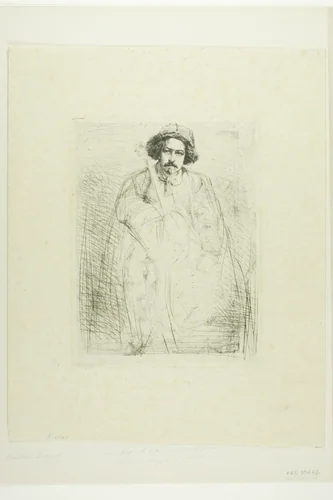 J. Becquet, Sculptor by James McNeill Whistler, print, 1859