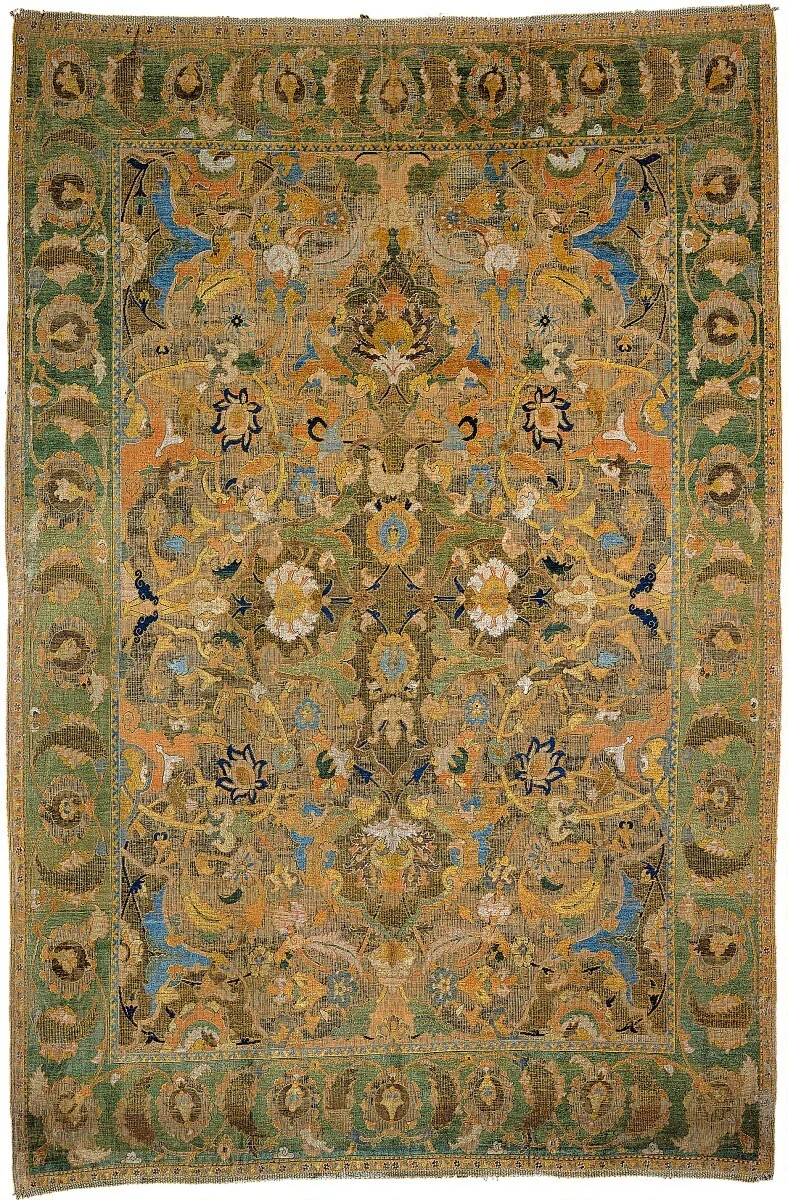 Polonaise Rug by Isfahan 17th Century, decorative art, 1600-1650
