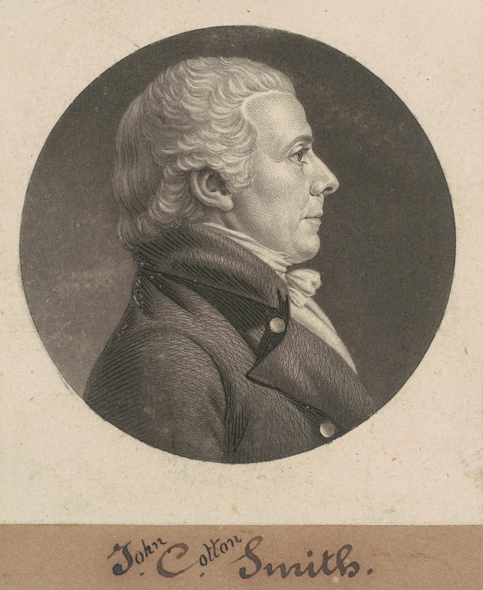 John Cotton Smith by Charles B. J. Févret de Saint-Mémin, print, 1806