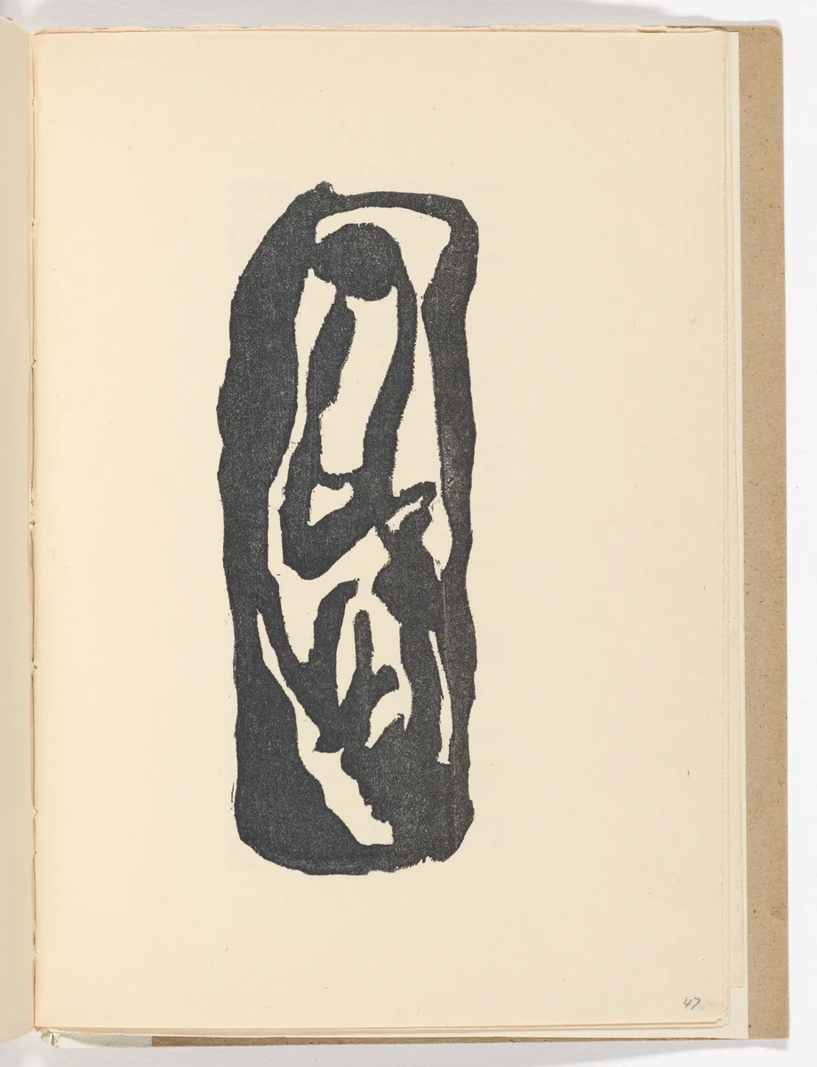 Plate (folio 24) from Twenty-five Poems (Vingt-cinq poèmes) by Jean Arp, illustrated book, 1918