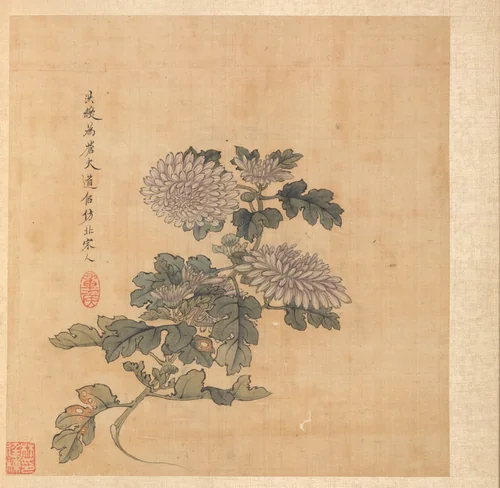 Paintings after Ancient Masters: Chrysanthemum by Chen Hongshou, painting, 1598-1652