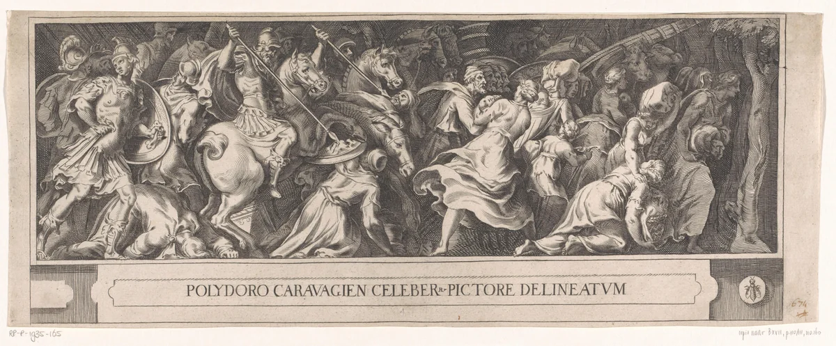Triomf van de twee Romeinse keizers by Unknown, print, 1563-1615