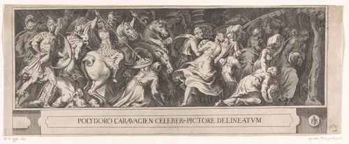 Triomf van de twee Romeinse keizers by Unknown, print, 1563-1615