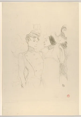 Marcelle Lender and Eva Lavalliére in a Revue at the Variétés by Henri de Toulouse-Lautrec, print, 1895