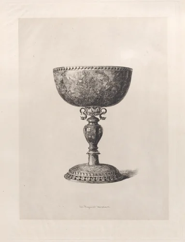 Sicilian Jasper Cup by Jules Ferdinand Jacquemart, print, 1864