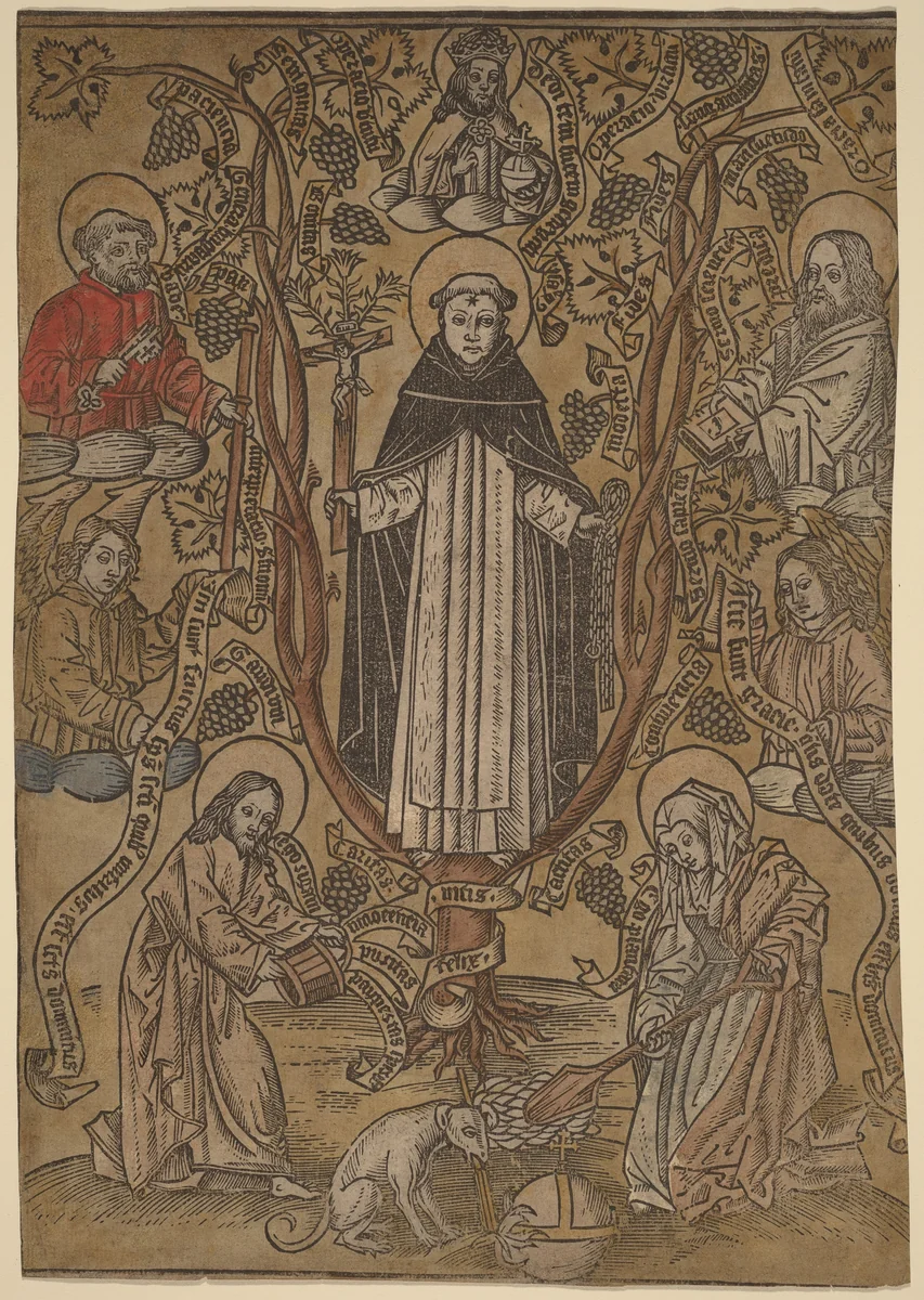 The Genealogical Tree of the Dominicans by Netherlandish 15th Century, print, 1480-1490