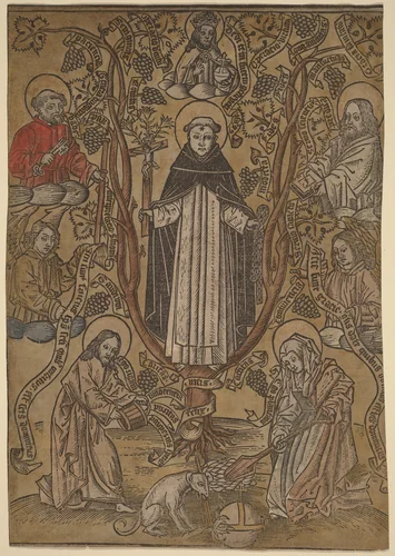 The Genealogical Tree of the Dominicans by Netherlandish 15th Century, print, 1480-1490