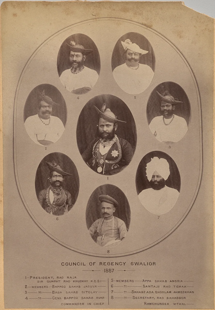 Council of Regency, Gwalior by Raja Deen Dayal, photograph, 1877-1892