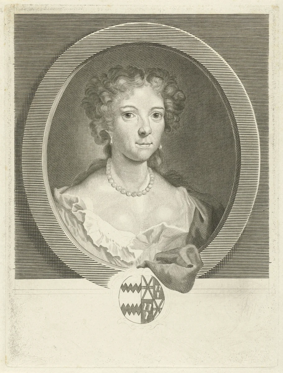Portret van Maria Duyst van Voorhout by Pieter Willem van Megen, print, 1780