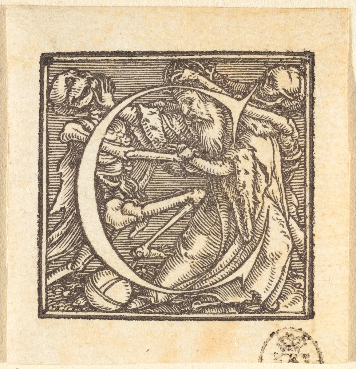 Letter C by Hans Lützelburger, print, 1518-1528