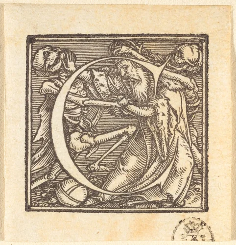 Letter C by Hans Lützelburger, print, 1518-1528