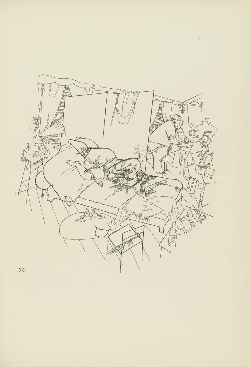 Lustmord in der Ackerstraße (plate, folio 40) from Ecce Homo by George Grosz, illustrated book, 1922