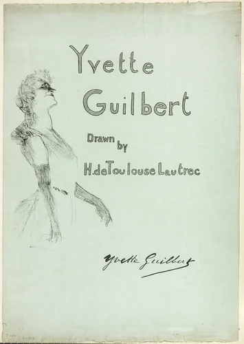 Yvette Guilbert on Stage, from Yvette Guilbert by Henri de Toulouse-Lautrec, print, 1898