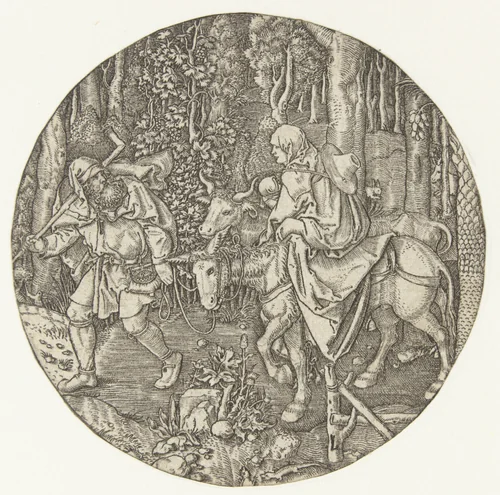 De vlucht naar Egypte by Unknown, print, 1500-1524