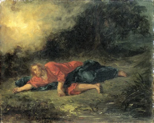 The Agony in the Garden by Eugène Delacroix, painting, 1851