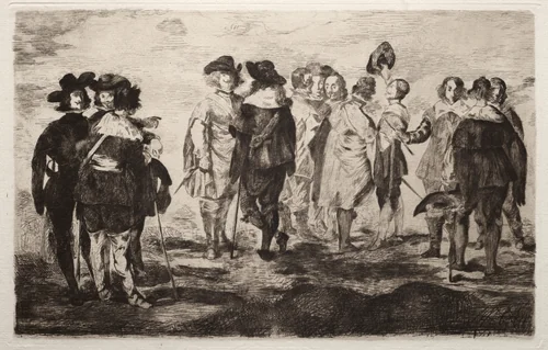 Les petits cavaliers by Edouard Manet, print, 1860