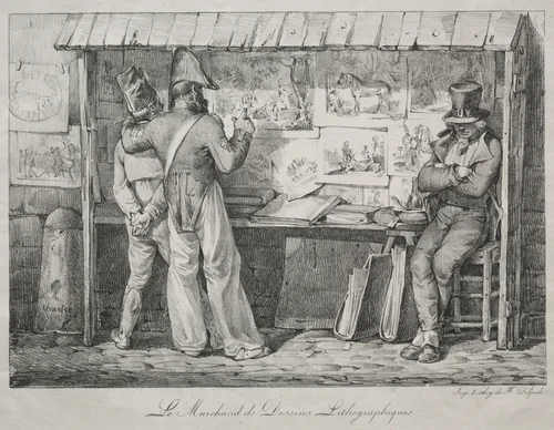 The Lithograph Dealer by Nicolas Toussaint Charlet, print, 1812-1845