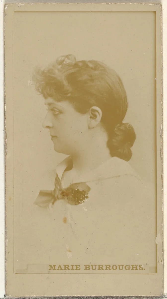 Marie Burroughs, from the Actors and Actresses series (N145-8) issued by Duke Sons & Co. to promote Duke Cigarettes by W. Duke, Sons & Co., photograph, 1890-1895
