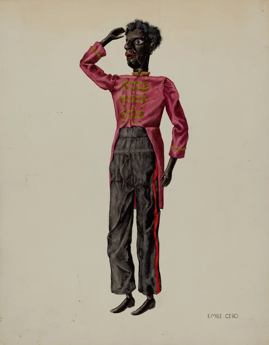 "Bell Hop" Marionette by Emile Cero, index of american design, 1938
