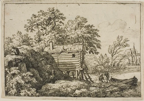The Fisherman's Boat by Allart van Everdingen, print, 1641-1675