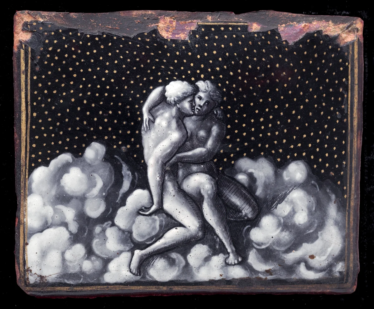Plaque with Ixion by Pierre Reymond, decorative art, 1525-1574