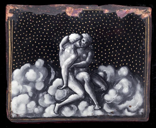 Plaque with Ixion by Pierre Reymond, decorative art, 1525-1574