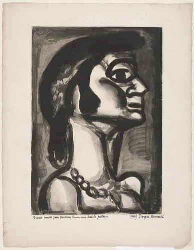 Trial proof for Mouth that was Fresh, Bitter as Gall, plate XV from Miserere by Georges Rouault, print, 1922