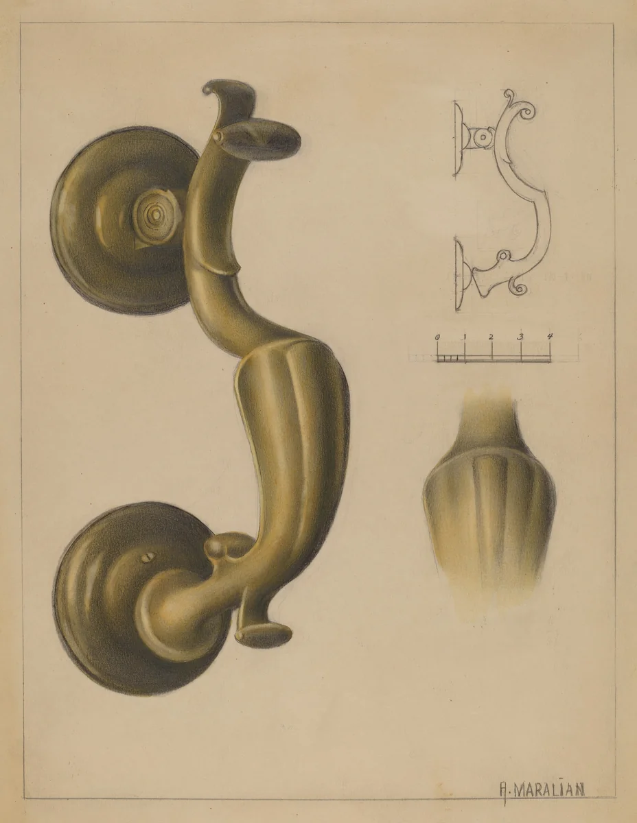 Door Knocker by Arsen Maralian, index of american design, 1936