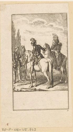 Astolfo wordt terechtgewezen by Louis Wilhelm Chodowiecki, print, 1771-1772