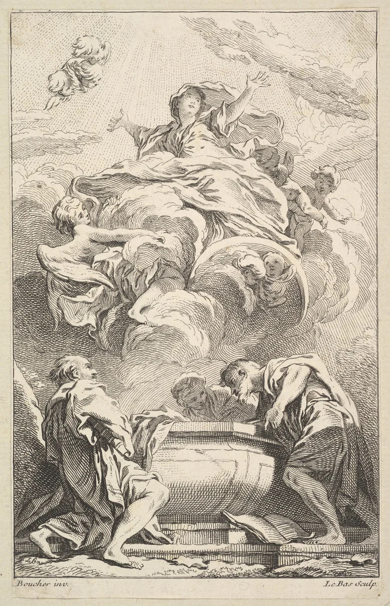 L'Assomption by Jacques-Philippe Le Bas, print, 1707-1783
