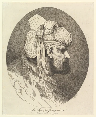 An Aga of the Janizaries by Robert Blyth, print, 1779