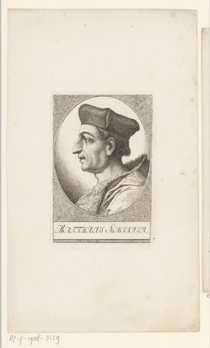 Portret van Matthäus Schiner by Heinrich Pfenninger, print, 1759-1815