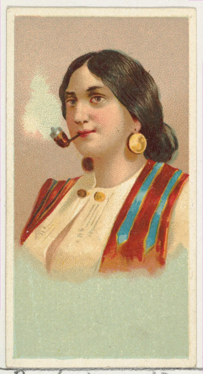 Gypsy Girl, printer's sample from World's Smokers series (N33) for Allen & Ginter Cigarettes by Allen & Ginter, print, 1888