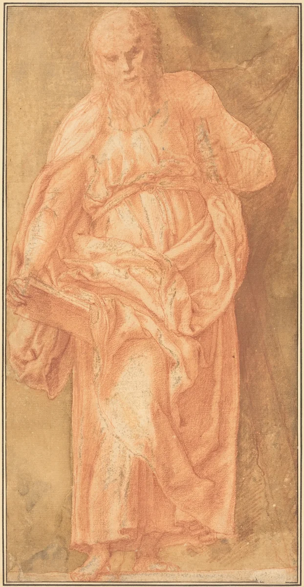 Saint Andrew by Girolamo Muziano, drawing, 1528-1592