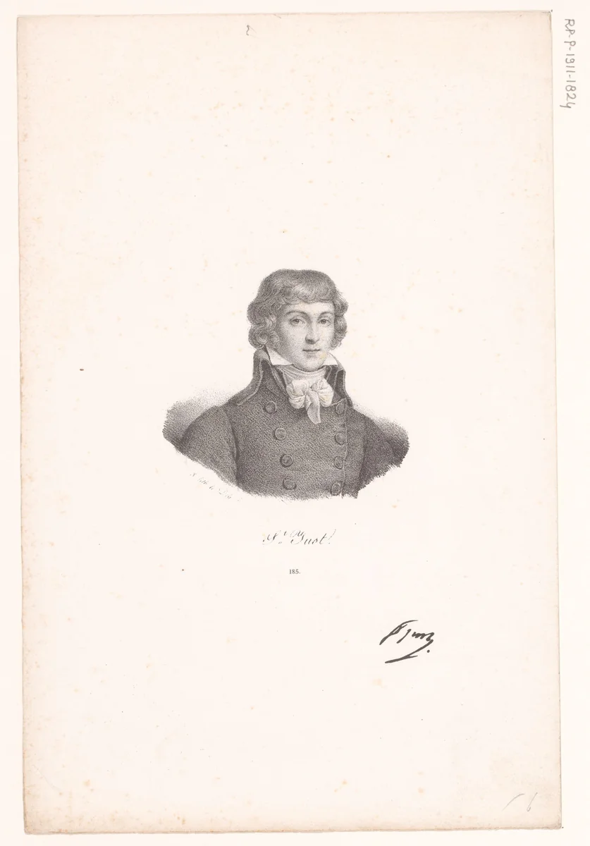 Portret van Louis Antoine de Saint-Just by anonymous, print, 1818-1842